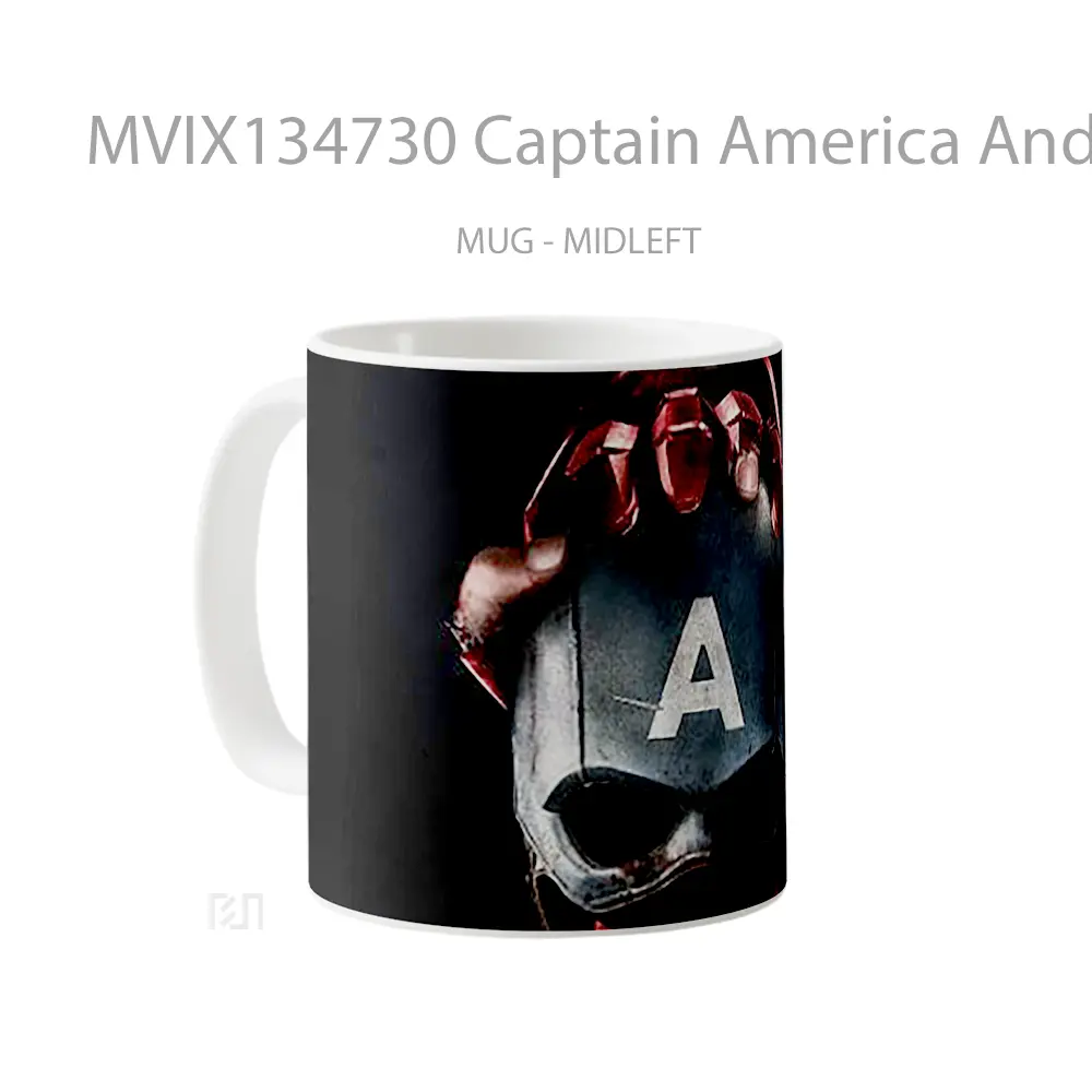 Mug Captain America And Iron Man Civil War Gelas Superhero - All-side / Desain