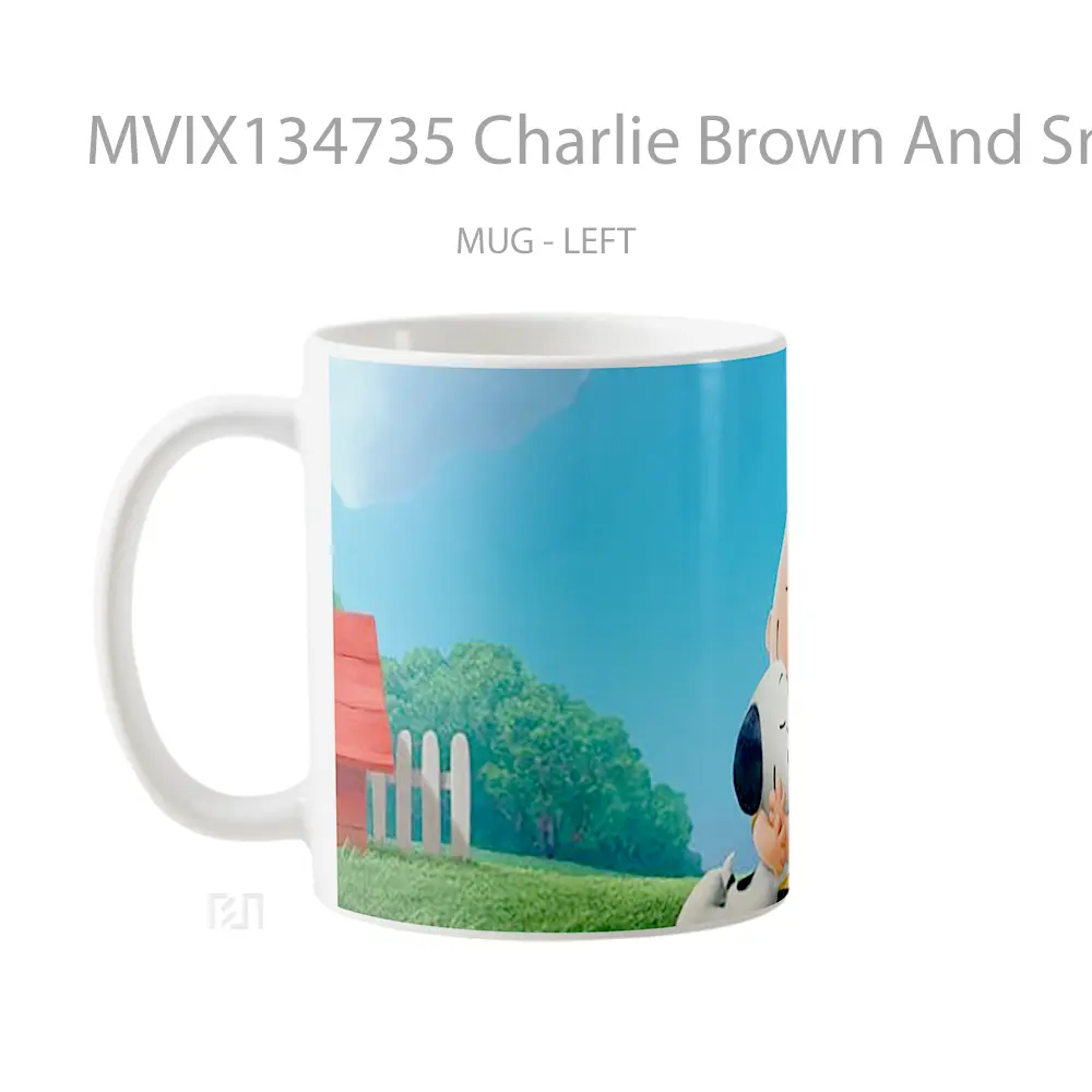 Mug Charlie Brown And Snoopy V2 Gelas Keramik Unik - All-side / Desain