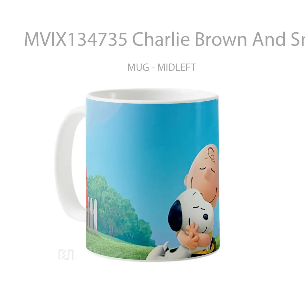 Mug Charlie Brown And Snoopy V2 Gelas Keramik Unik - All-side / Desain
