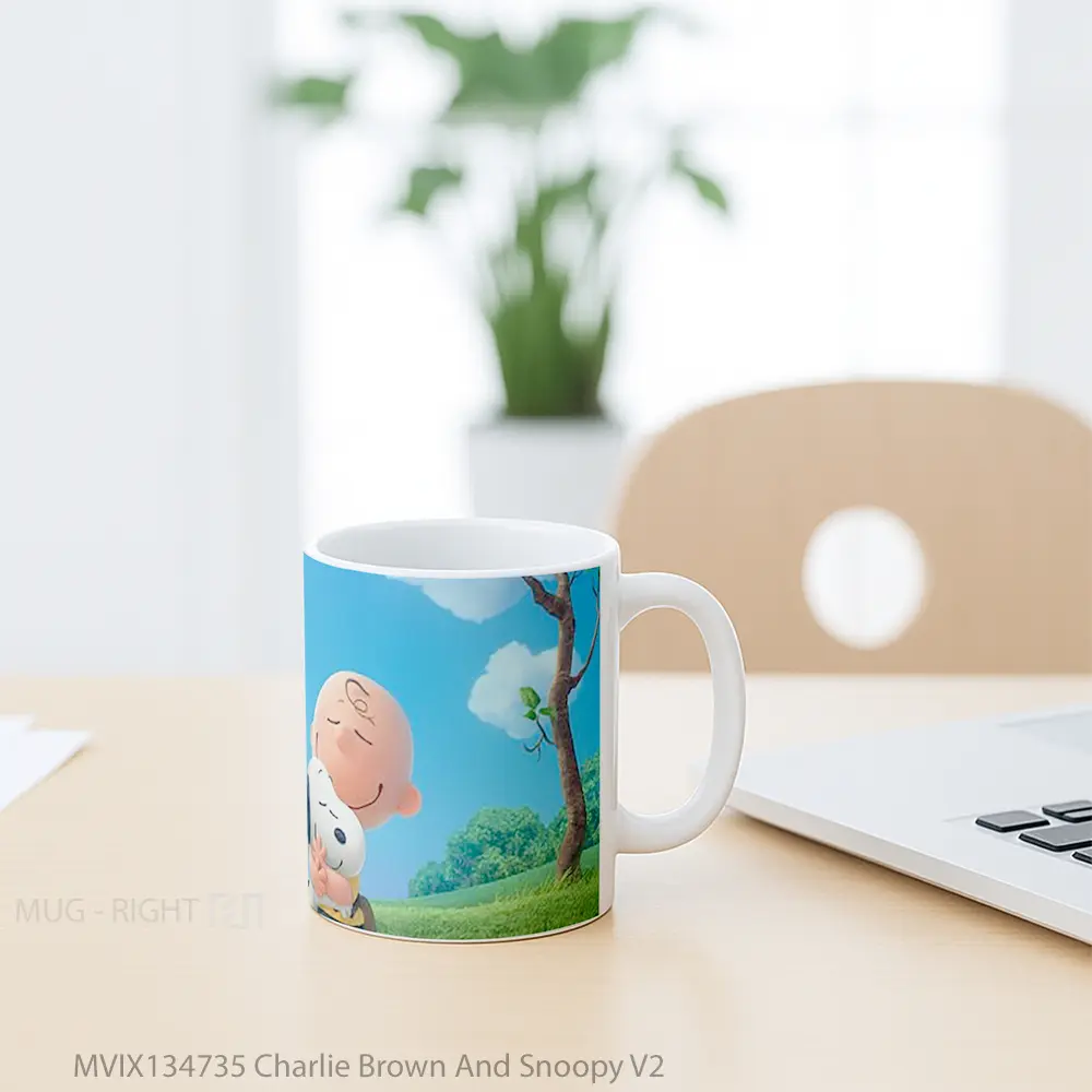 Mug Charlie Brown And Snoopy V2 Gelas Keramik Unik - All-side / Desain