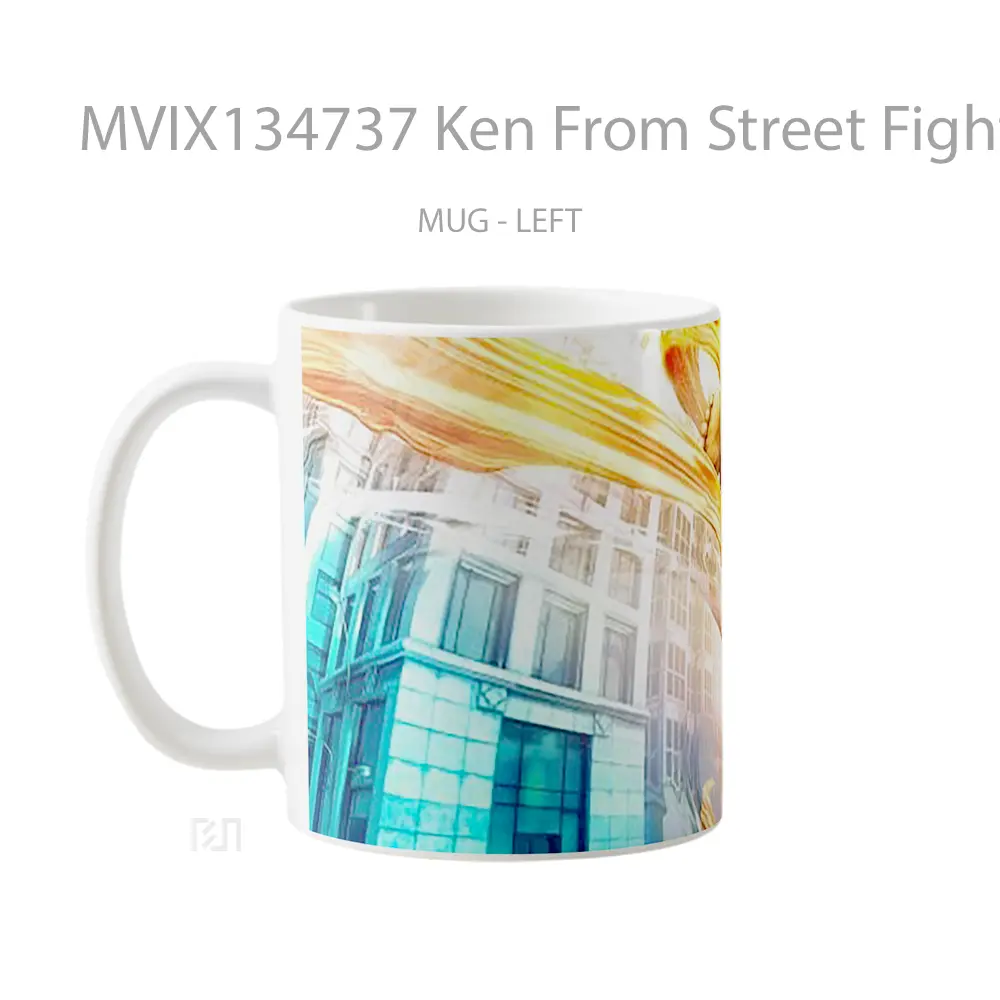 Mug Ken From Street Fighter V Cangkir Gamer - All-side / Desain