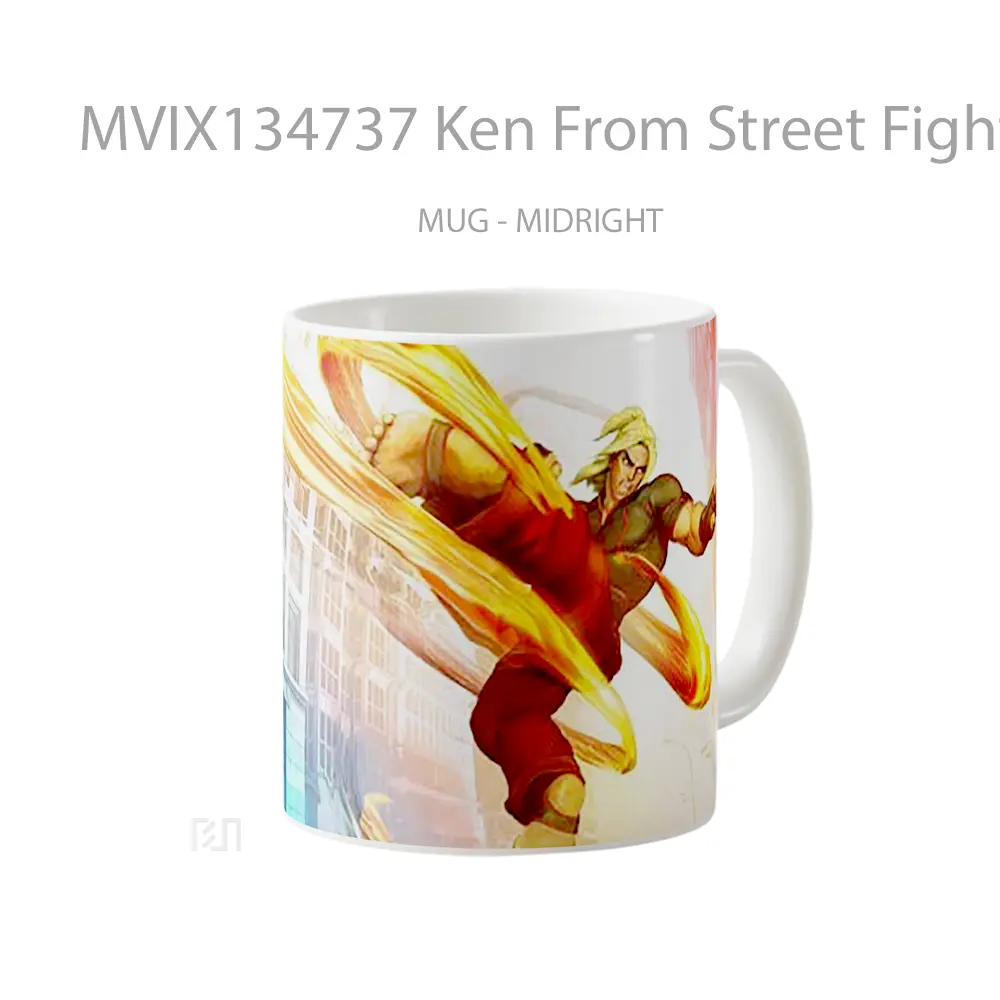 Mug Ken From Street Fighter V Cangkir Gamer - All-side / Desain