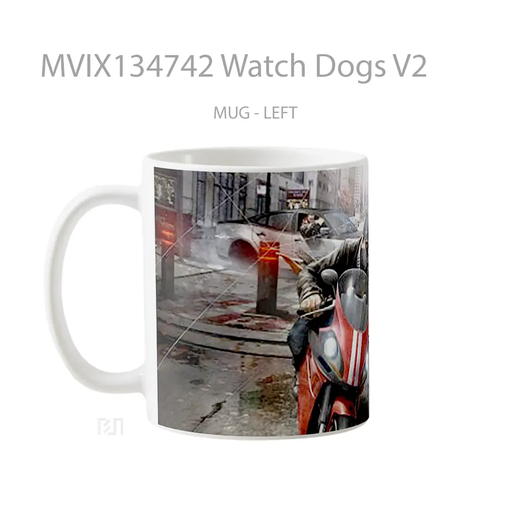 Mug Watch Dogs V2 Gelas Hewan Lucu - All-side / Desain