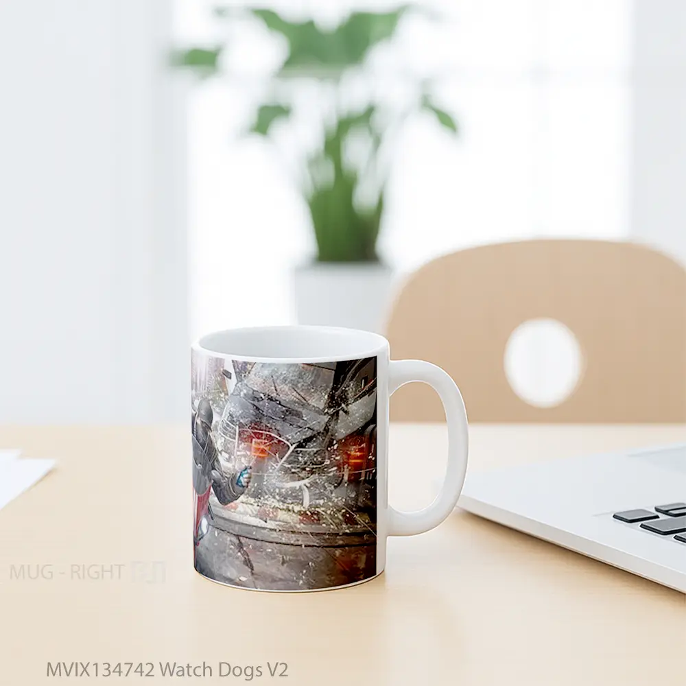 Mug Watch Dogs V2 Gelas Hewan Lucu - All-side / Desain