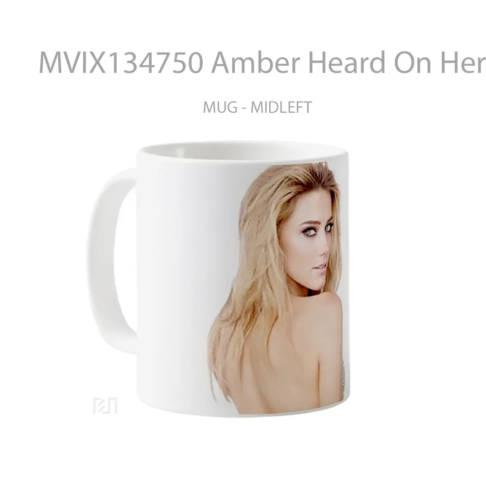 Mug Amber Heard On Her Back Gelas Keramik Unik - All-side / Desain