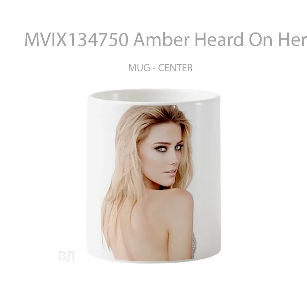 Mug Amber Heard On Her Back Gelas Keramik Unik