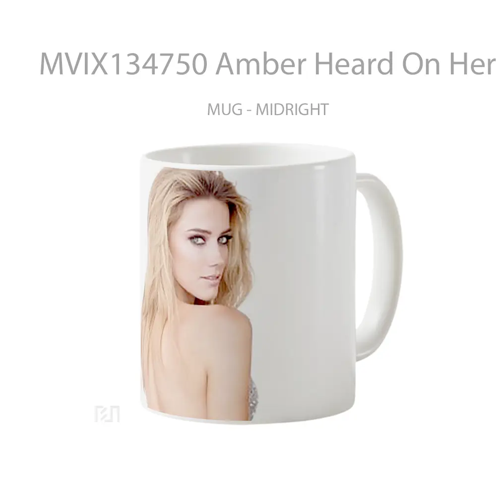 Mug Amber Heard On Her Back Gelas Keramik Unik - All-side / Desain