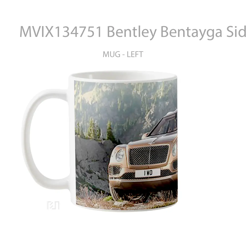 Mug Bentley Bentayga Side Coffee Cangkir Mobil - All-side / Desain