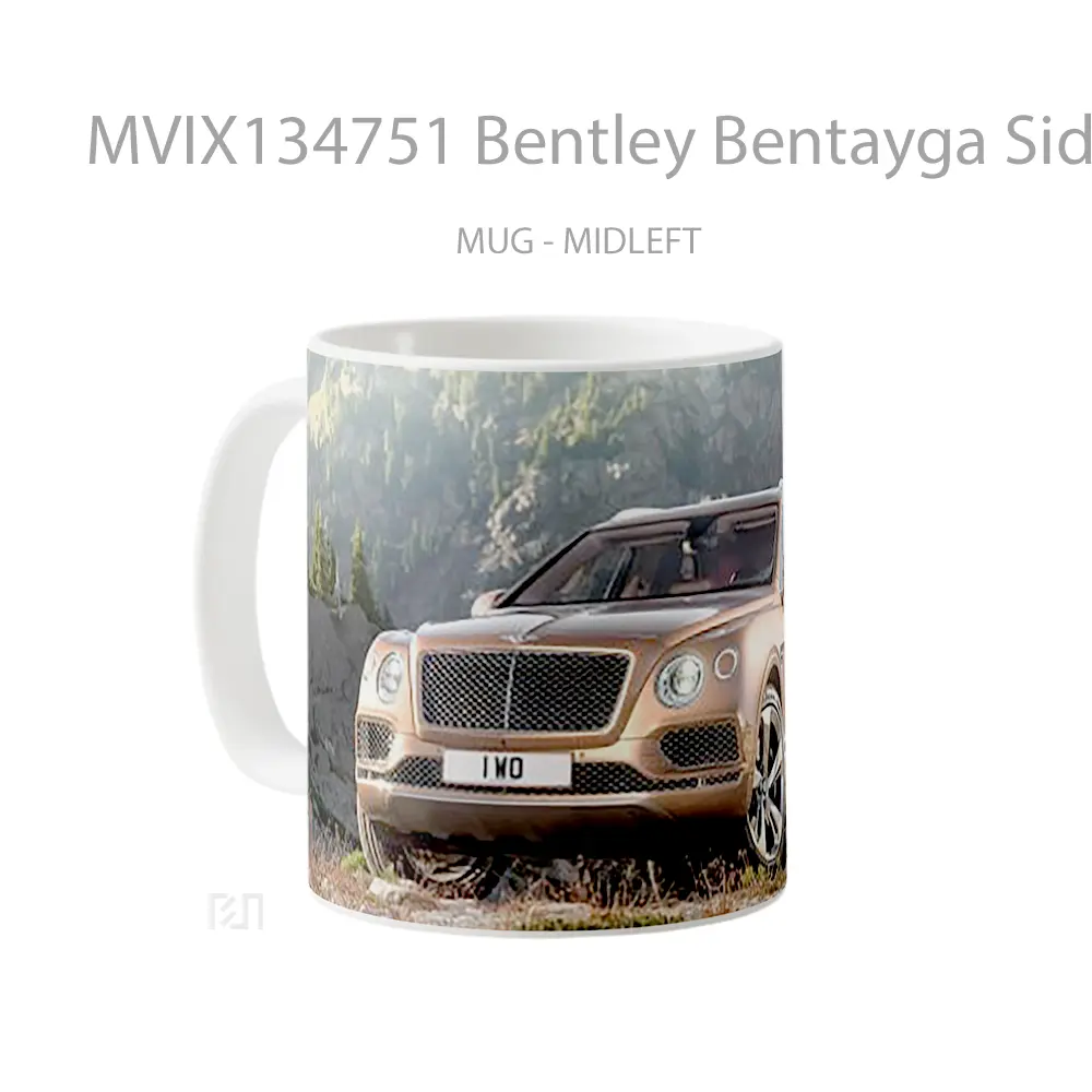 Mug Bentley Bentayga Side Coffee Cangkir Mobil - All-side / Desain