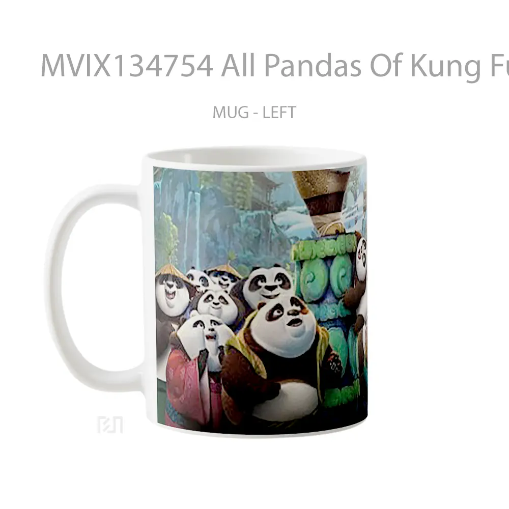 Mug All Pandas Of Kung Fu Panda 3 Gelas Hewan Lucu - All-side / Desain