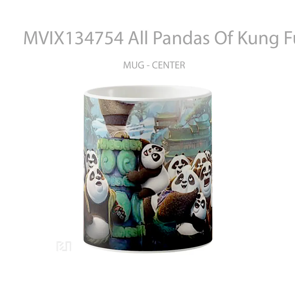 Mug All Pandas Of Kung Fu Panda 3 Gelas Hewan Lucu