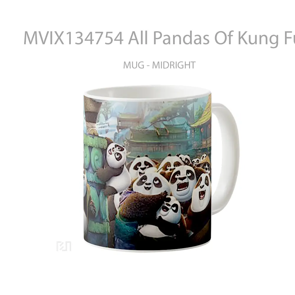 Mug All Pandas Of Kung Fu Panda 3 Gelas Hewan Lucu - All-side / Desain