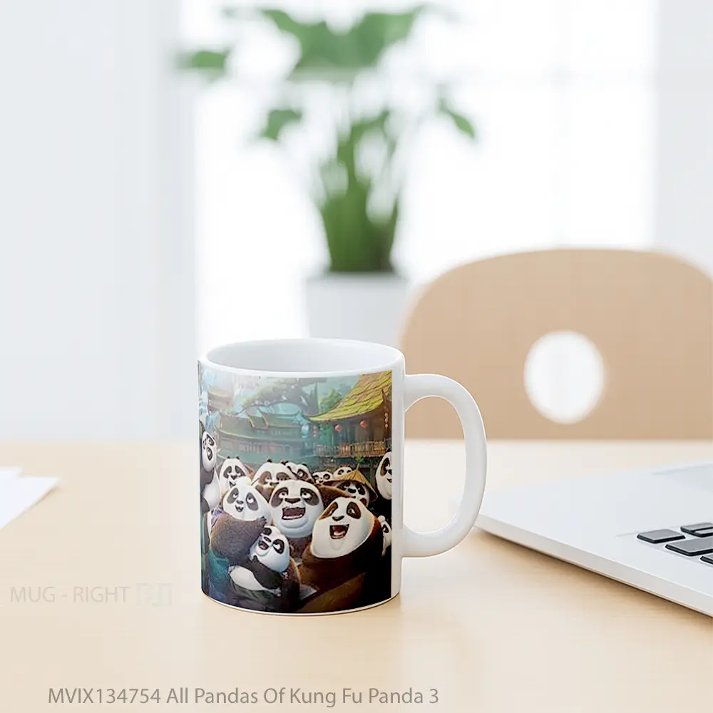 Mug All Pandas Of Kung Fu Panda 3 Gelas Hewan Lucu - All-side / Desain