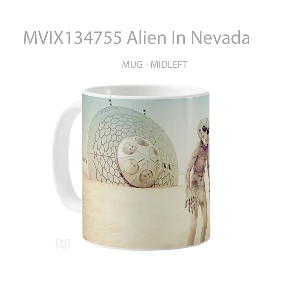 Mug Alien In Nevada Gelas Keramik Unik - All-side / Desain