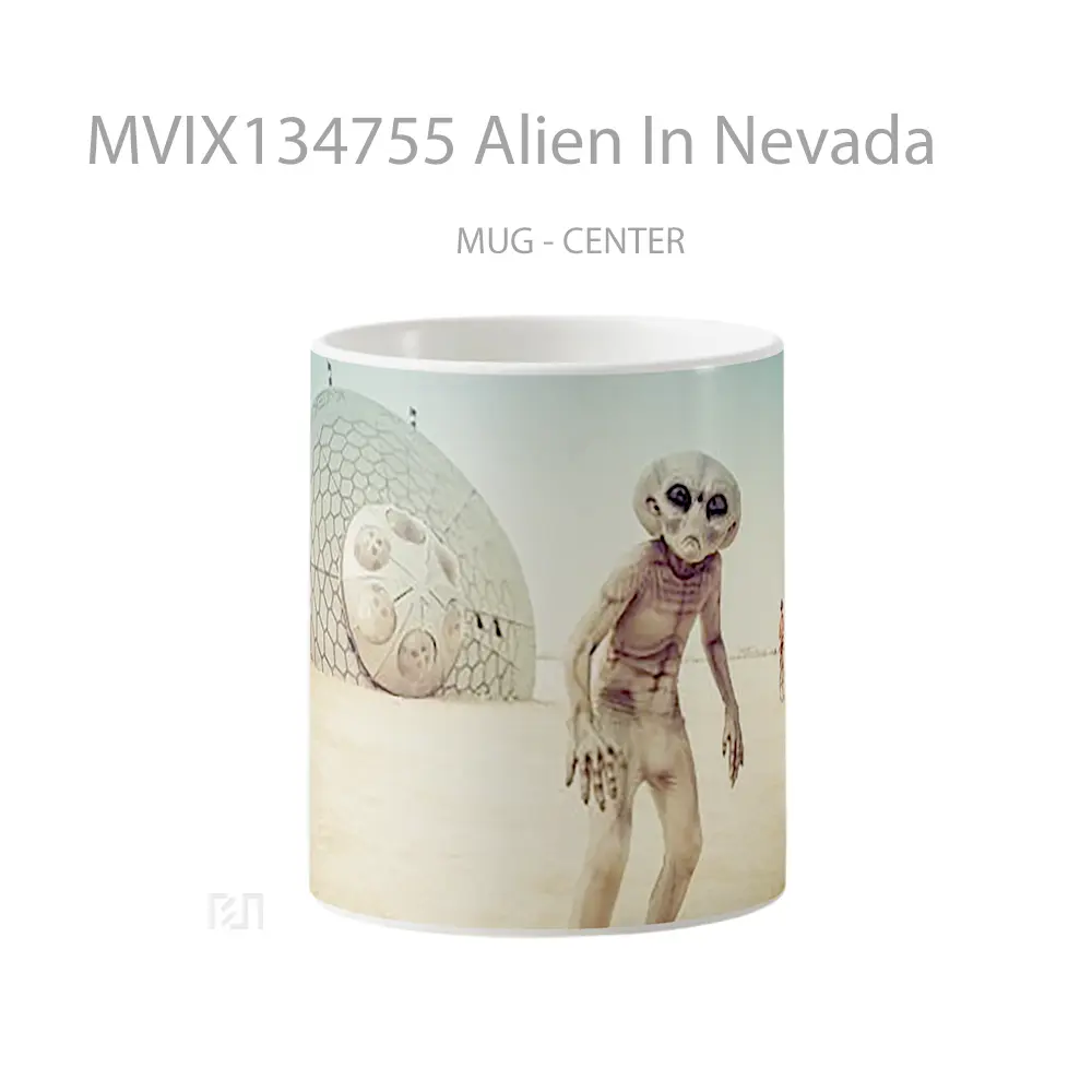 Mug Alien In Nevada Gelas Keramik Unik
