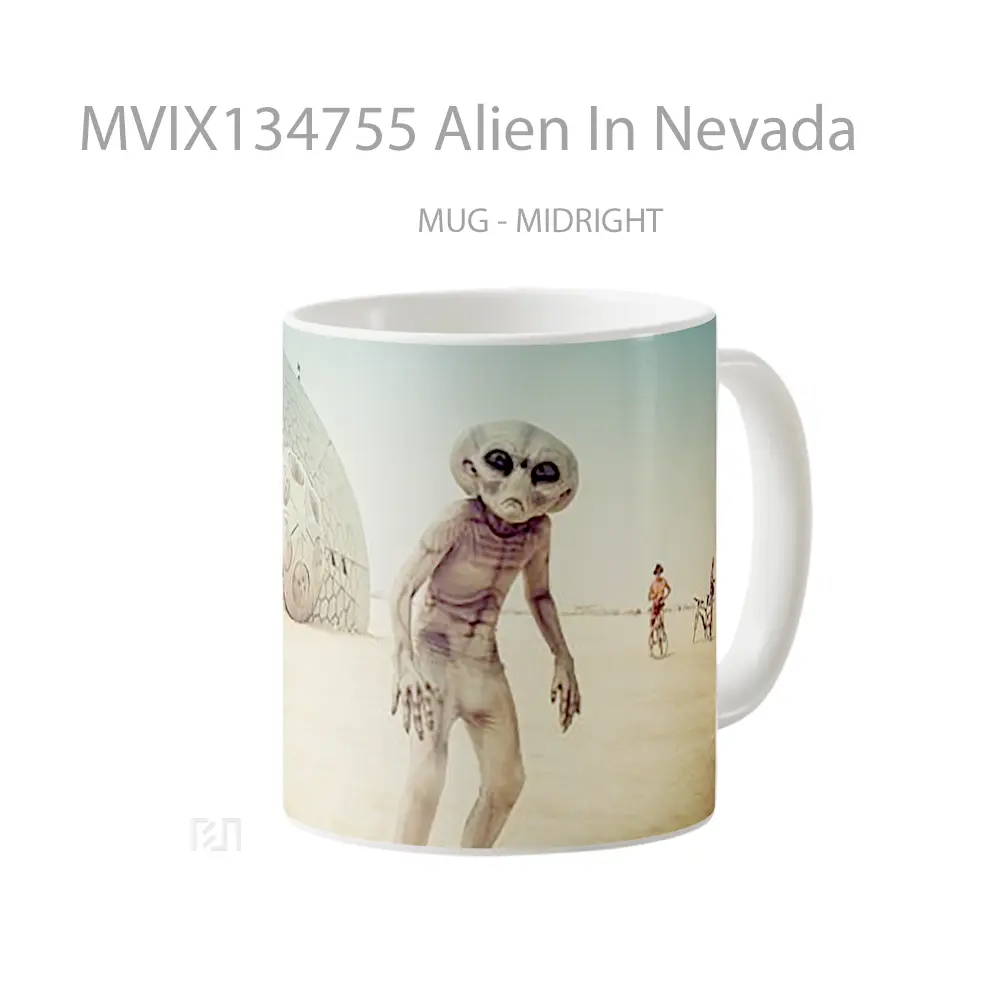 Mug Alien In Nevada Gelas Keramik Unik - All-side / Desain
