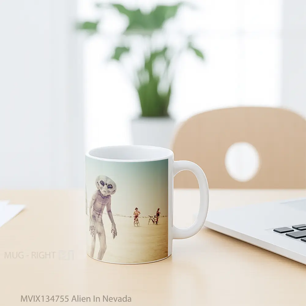 Mug Alien In Nevada Gelas Keramik Unik - All-side / Desain