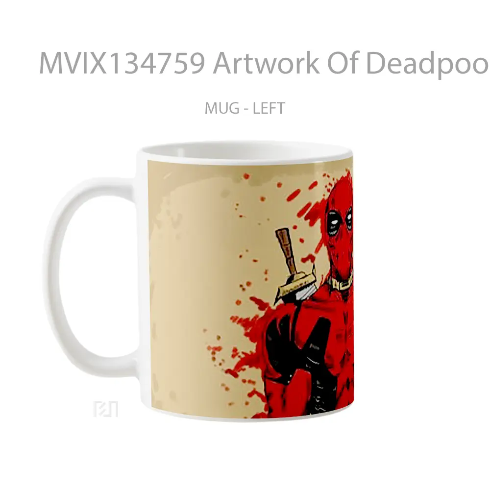 Mug Artwork Of Deadpool Gelas Superhero - All-side / Desain