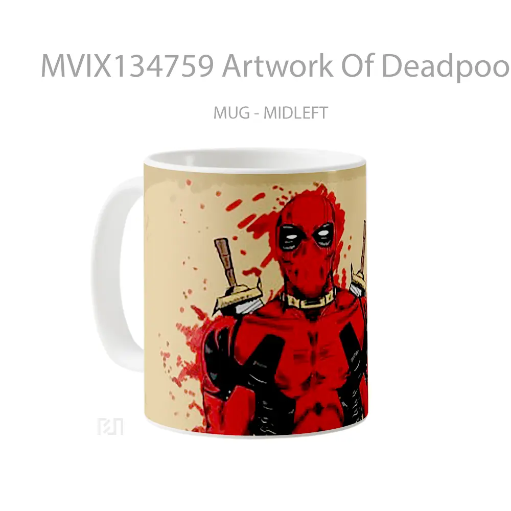 Mug Artwork Of Deadpool Gelas Superhero - All-side / Desain