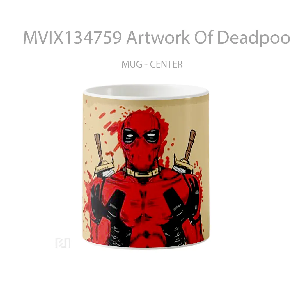 Mug Artwork Of Deadpool Gelas Superhero