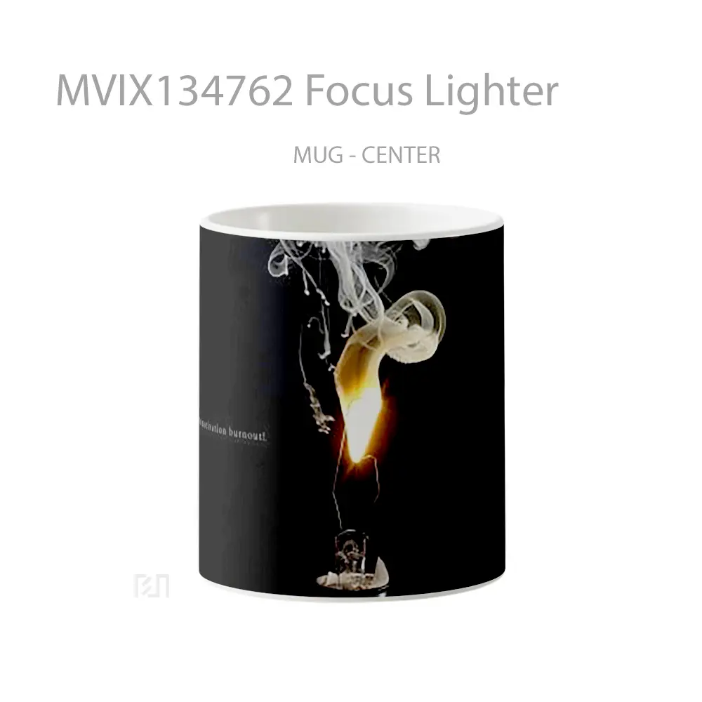 Mug Focus Lighter Gelas Keramik Unik