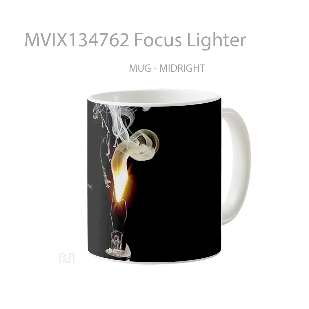 Mug Focus Lighter Gelas Keramik Unik - All-side / Desain