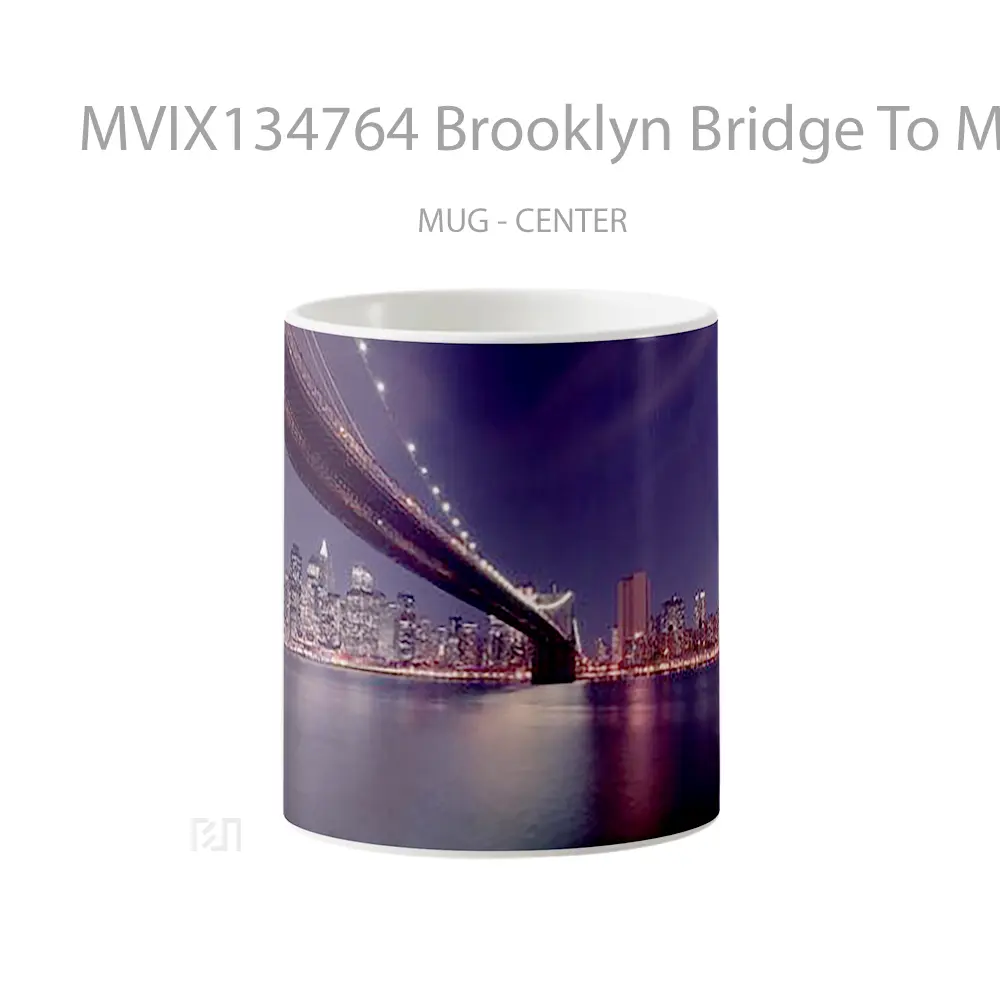 Mug Brooklyn Bridge To Manhattan In New York Gelas Keramik Unik