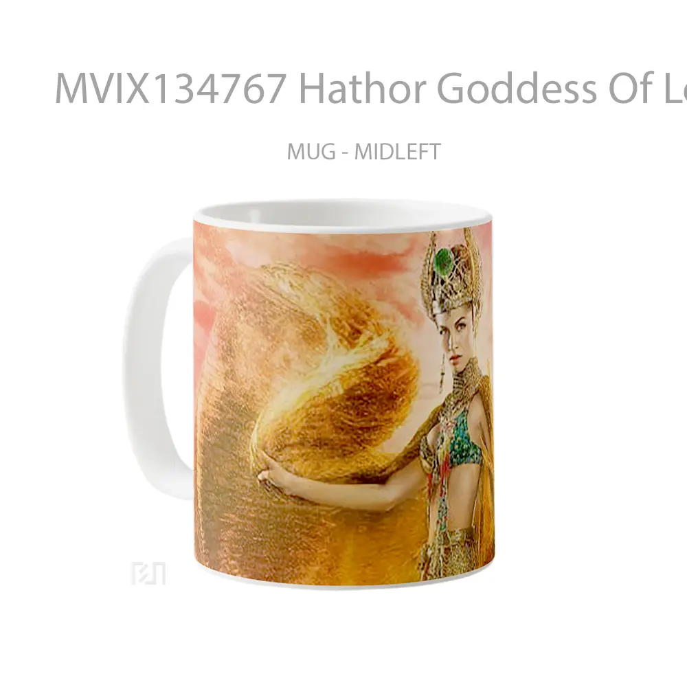 Mug Hathor Goddess Of Love In The Gods Of Egypt Gelas Keramik Unik - All-side / Desain