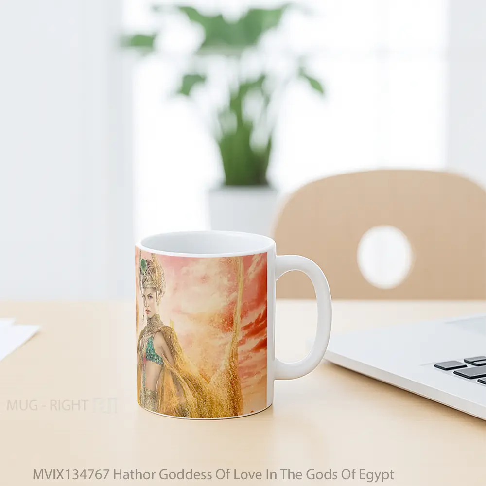 Mug Hathor Goddess Of Love In The Gods Of Egypt Gelas Keramik Unik - All-side / Desain