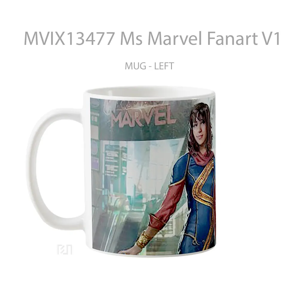 Mug Ms Marvel Fanart V1 Gelas Superhero - All-side / Desain
