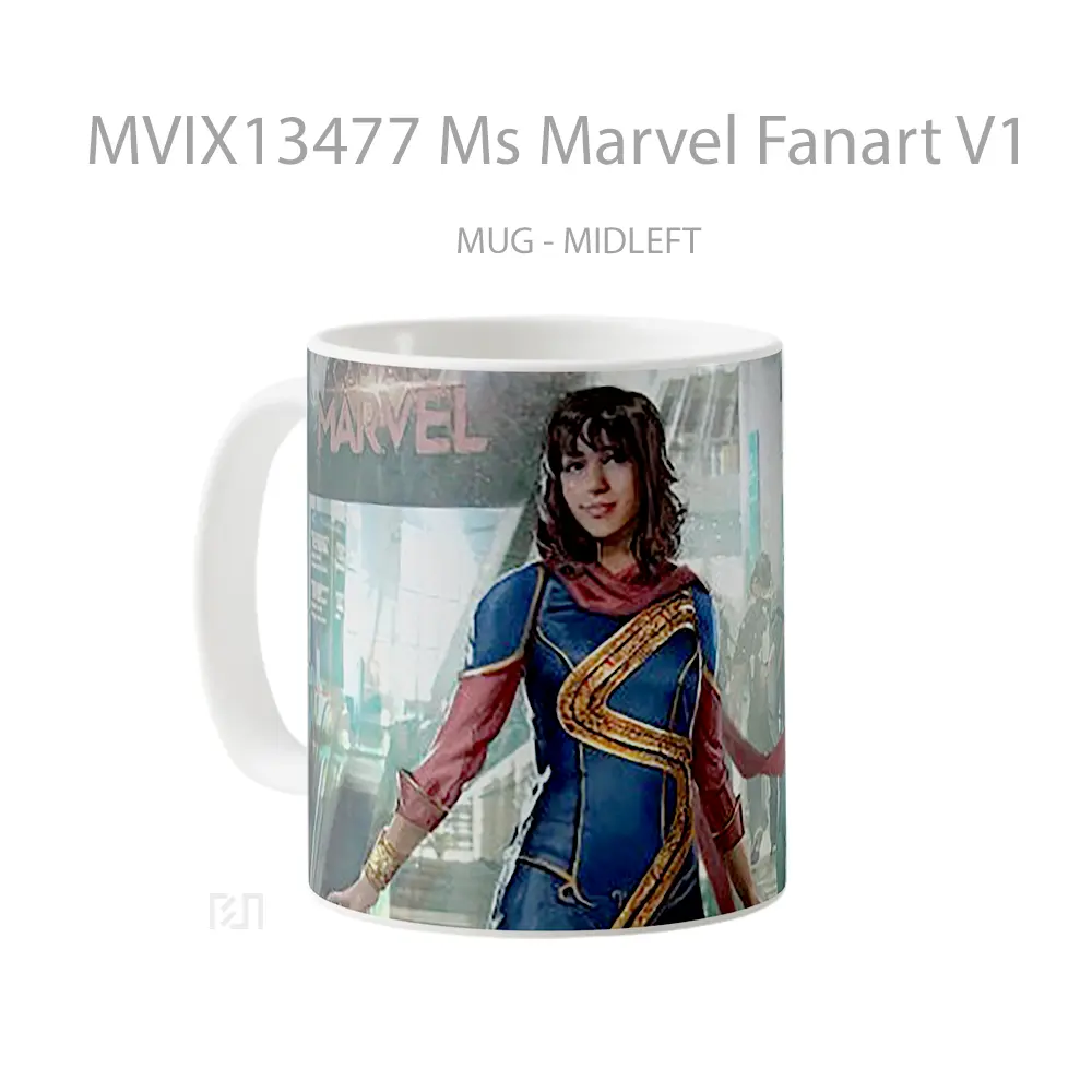 Mug Ms Marvel Fanart V1 Gelas Superhero - All-side / Desain