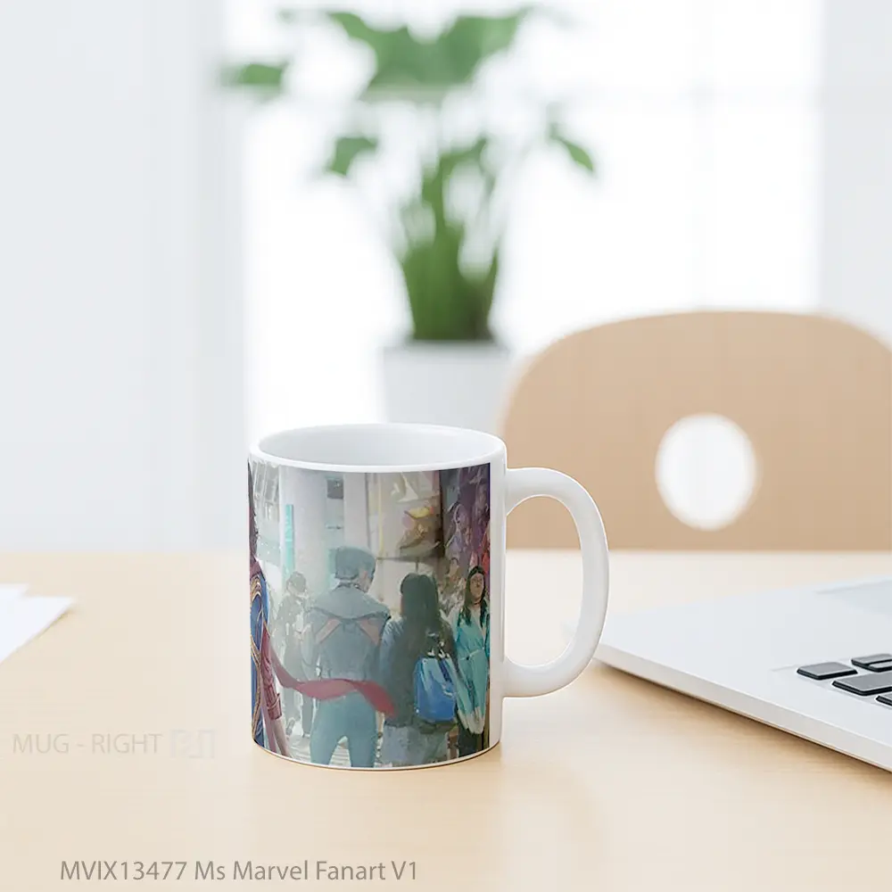 Mug Ms Marvel Fanart V1 Gelas Superhero - All-side / Desain