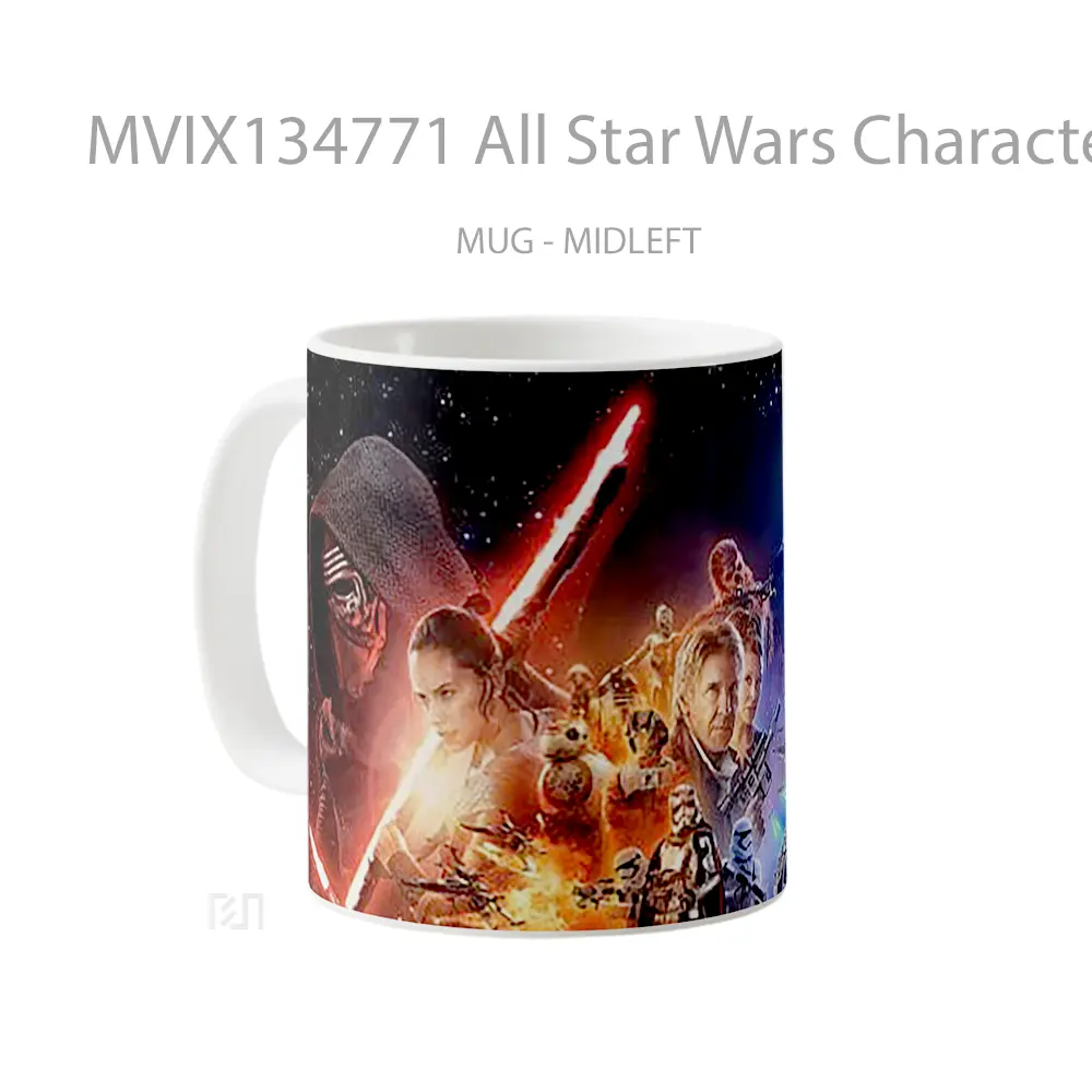 Mug All Star Wars Characters Gelas Star Wars - All-side / Desain