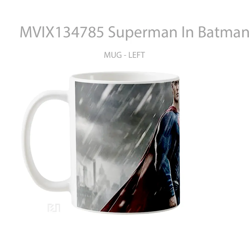 Mug Superman In Batman Vs Superman Dawn Of Justice Gelas Superhero - All-side / Desain