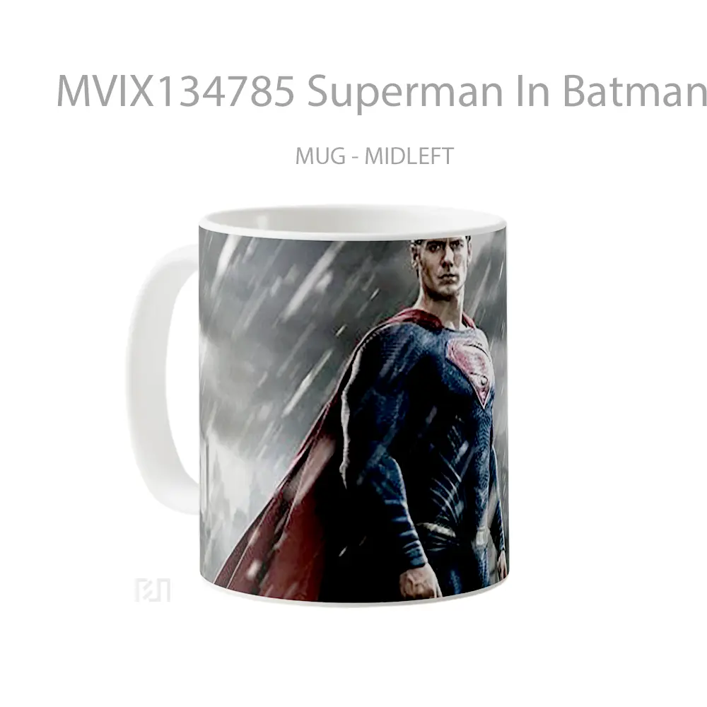 Mug Superman In Batman Vs Superman Dawn Of Justice Gelas Superhero - All-side / Desain