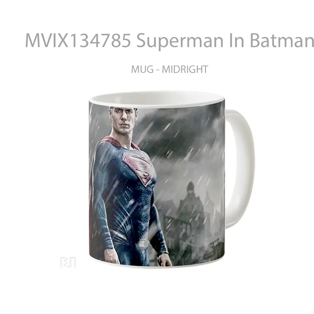 Mug Superman In Batman Vs Superman Dawn Of Justice Gelas Superhero - All-side / Desain