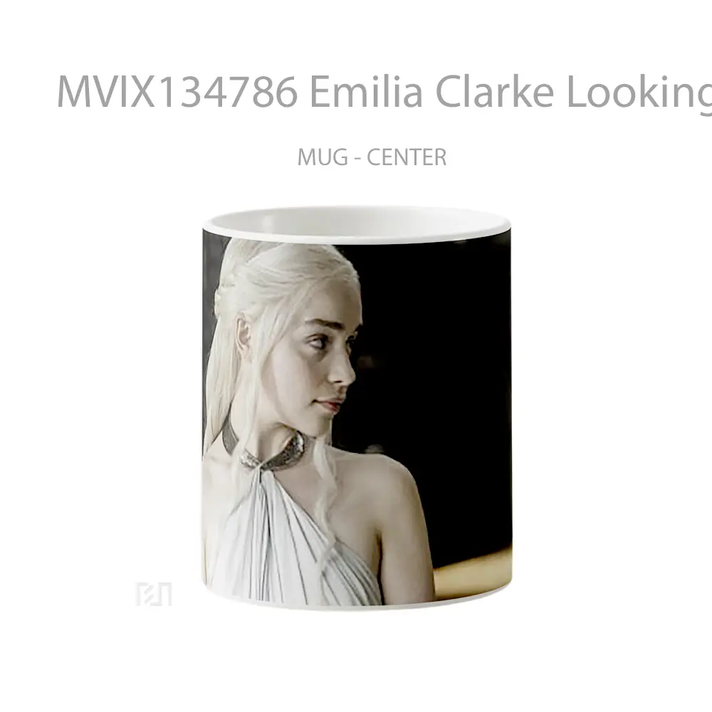 Mug Emilia Clarke Looking To The Right Gelas Keramik Unik