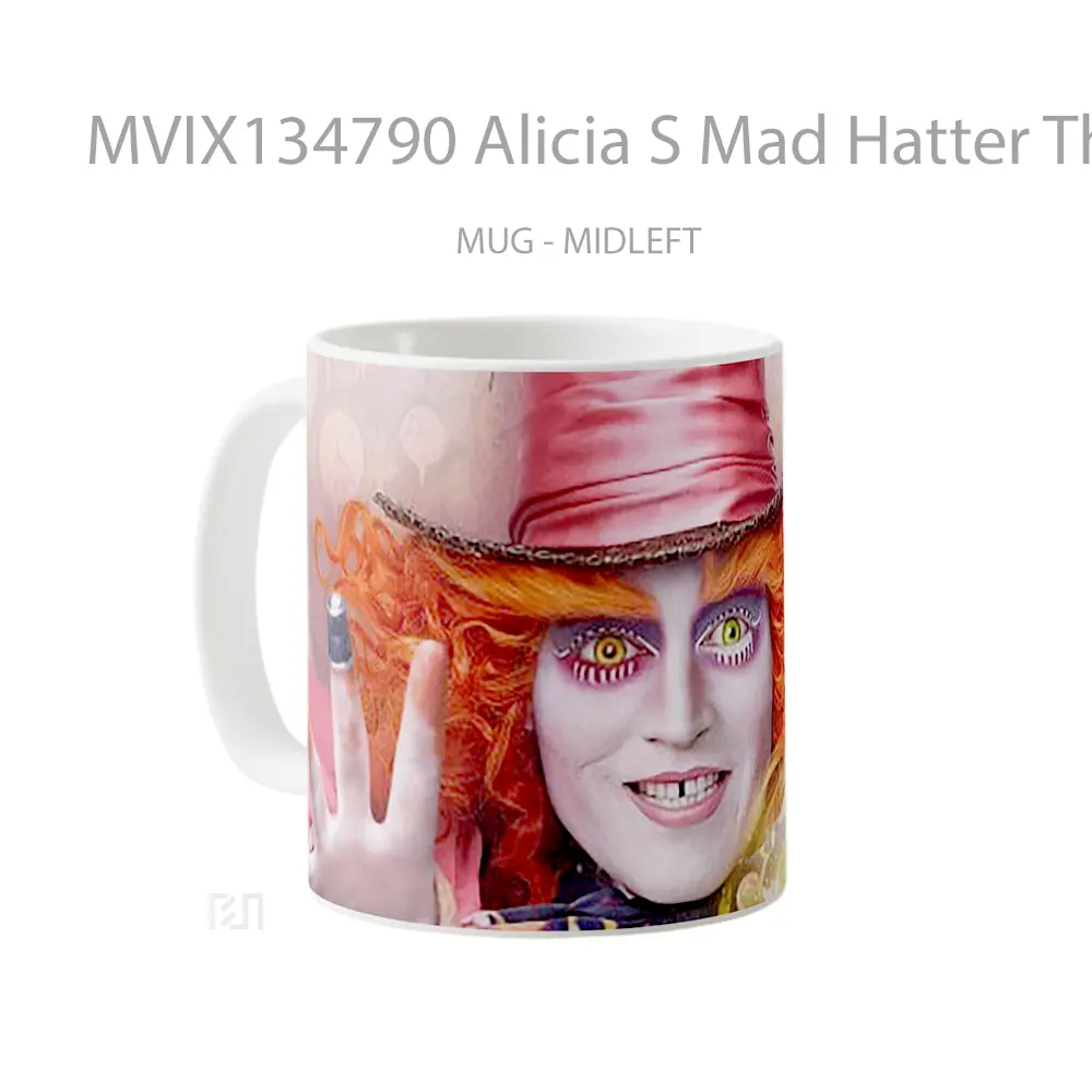 Mug Alicia S Mad Hatter Through The Looking Glass Gelas Keramik Unik - All-side / Desain
