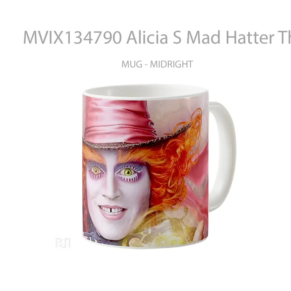 Mug Alicia S Mad Hatter Through The Looking Glass Gelas Keramik Unik - All-side / Desain