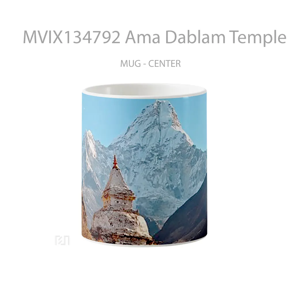 Mug Ama Dablam Temple In The Himalayas Gelas Keramik Unik