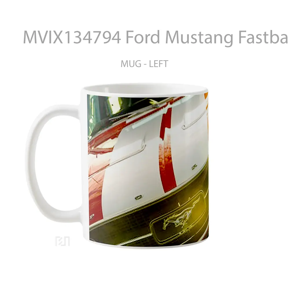 Mug Ford Mustang Fastback 1967 Red Cangkir Mobil - All-side / Desain