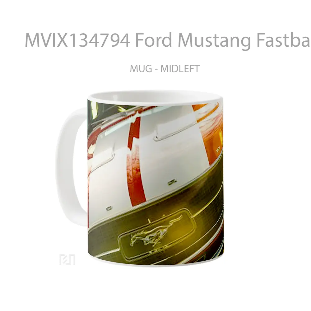 Mug Ford Mustang Fastback 1967 Red Cangkir Mobil - All-side / Desain