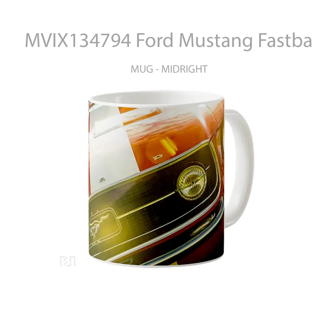 Mug Ford Mustang Fastback 1967 Red Cangkir Mobil - All-side / Desain