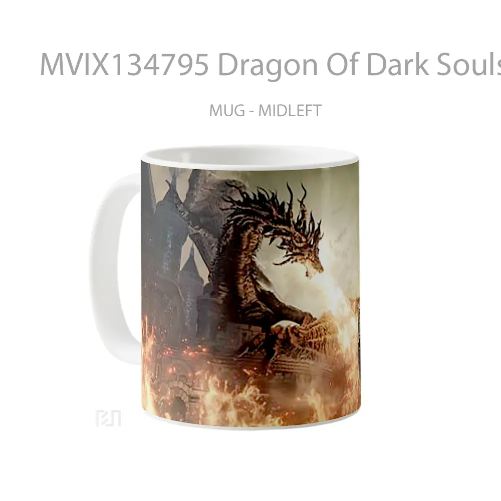 Mug Dragon Of Dark Souls Gelas Fantasi - All-side / Desain