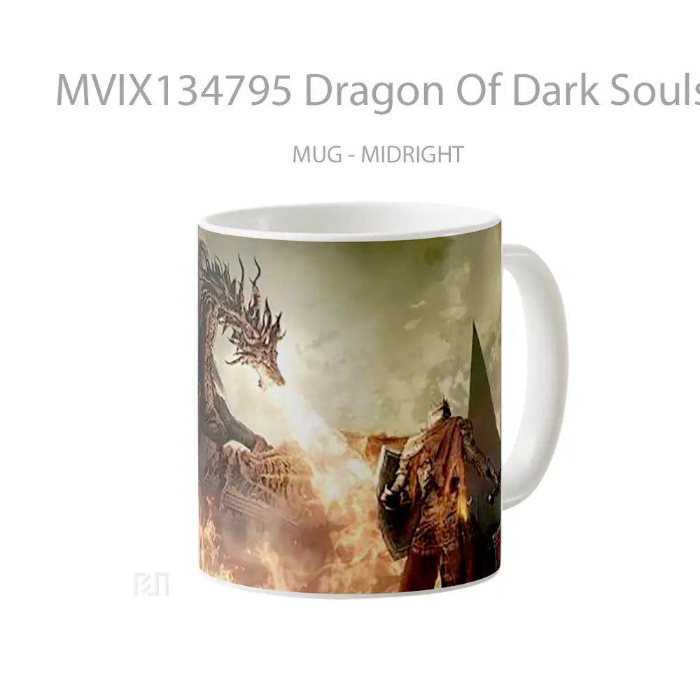 Mug Dragon Of Dark Souls Gelas Fantasi - All-side / Desain