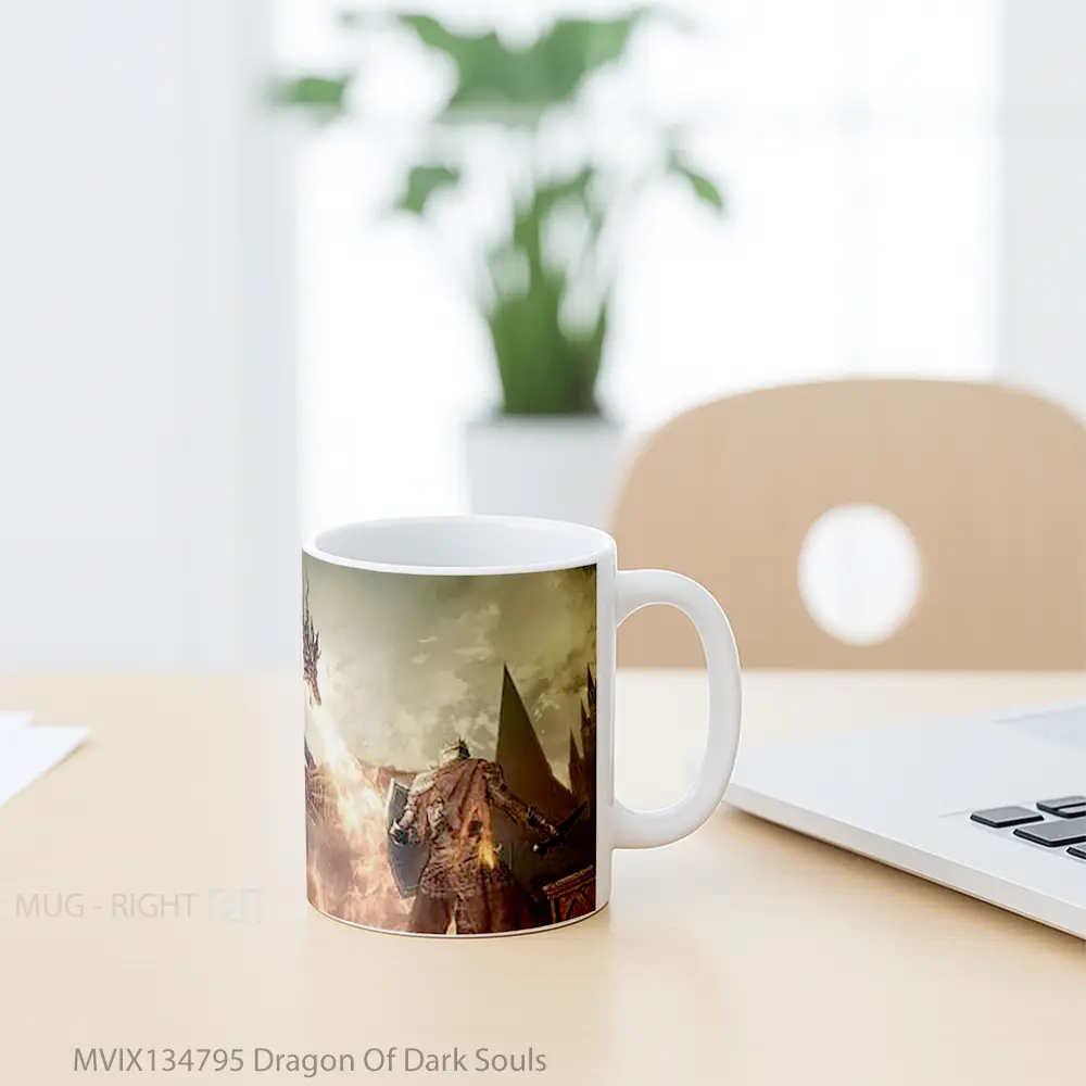 Mug Dragon Of Dark Souls Gelas Fantasi - All-side / Desain