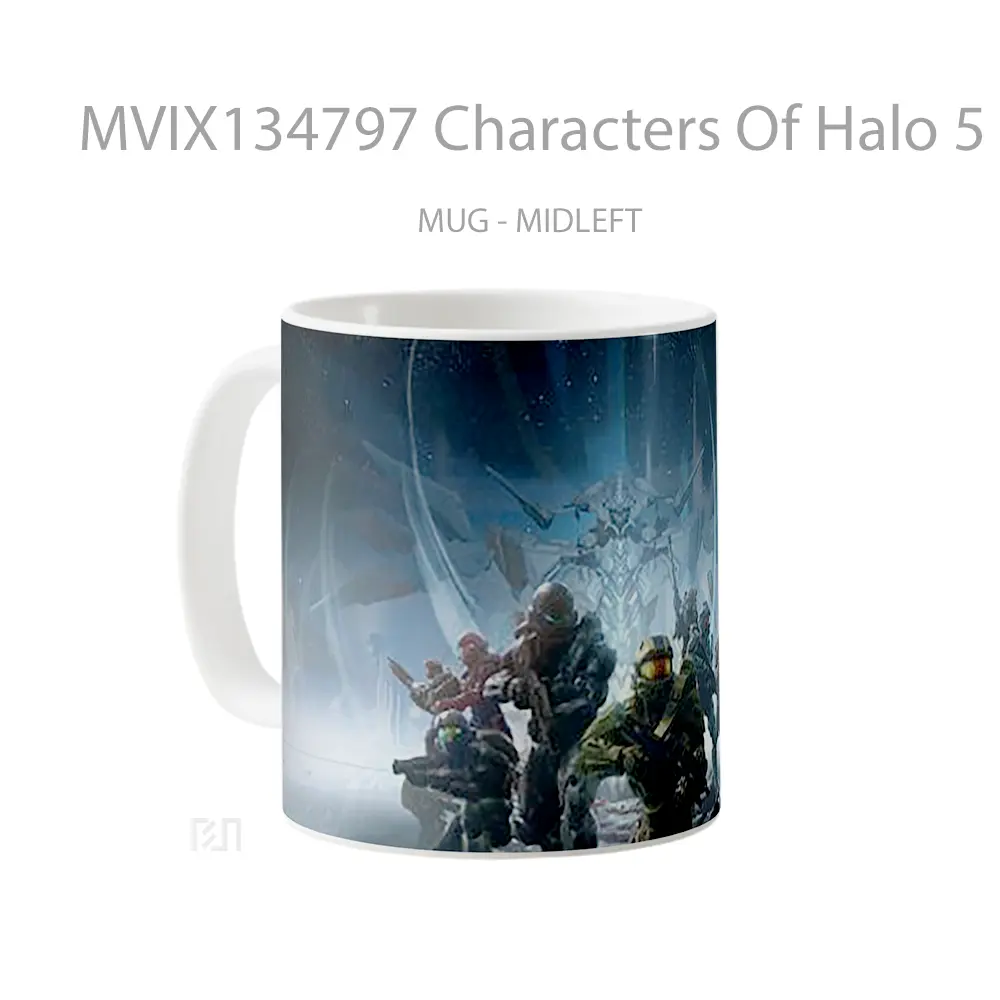 Mug Characters Of Halo 5 Guardians Cangkir Gamer - All-side / Desain