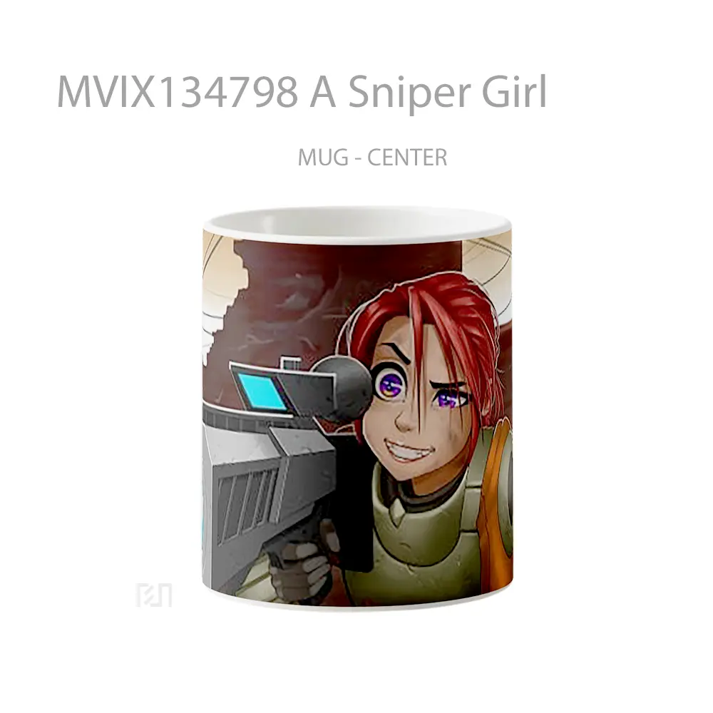 Mug A Sniper Girl Gelas Keramik Unik