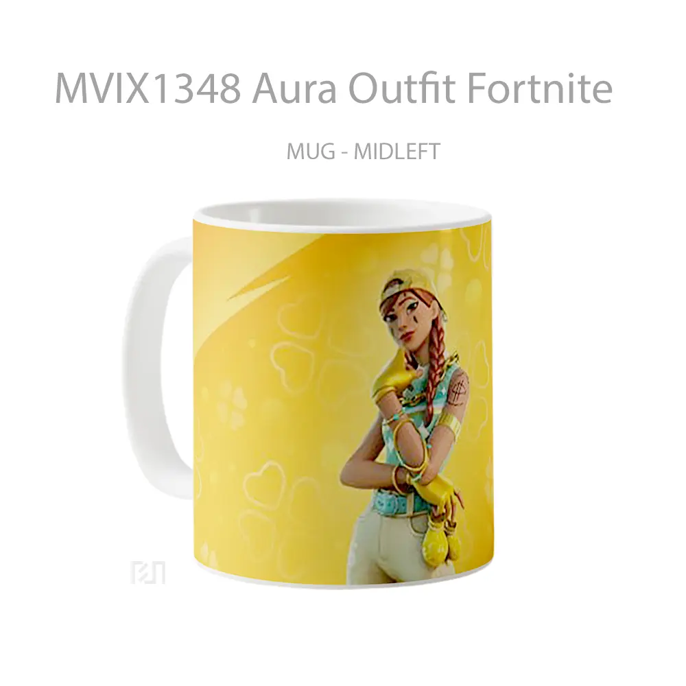 Mug Aura Outfit Fortnite Cangkir Gamer - All-side / Desain