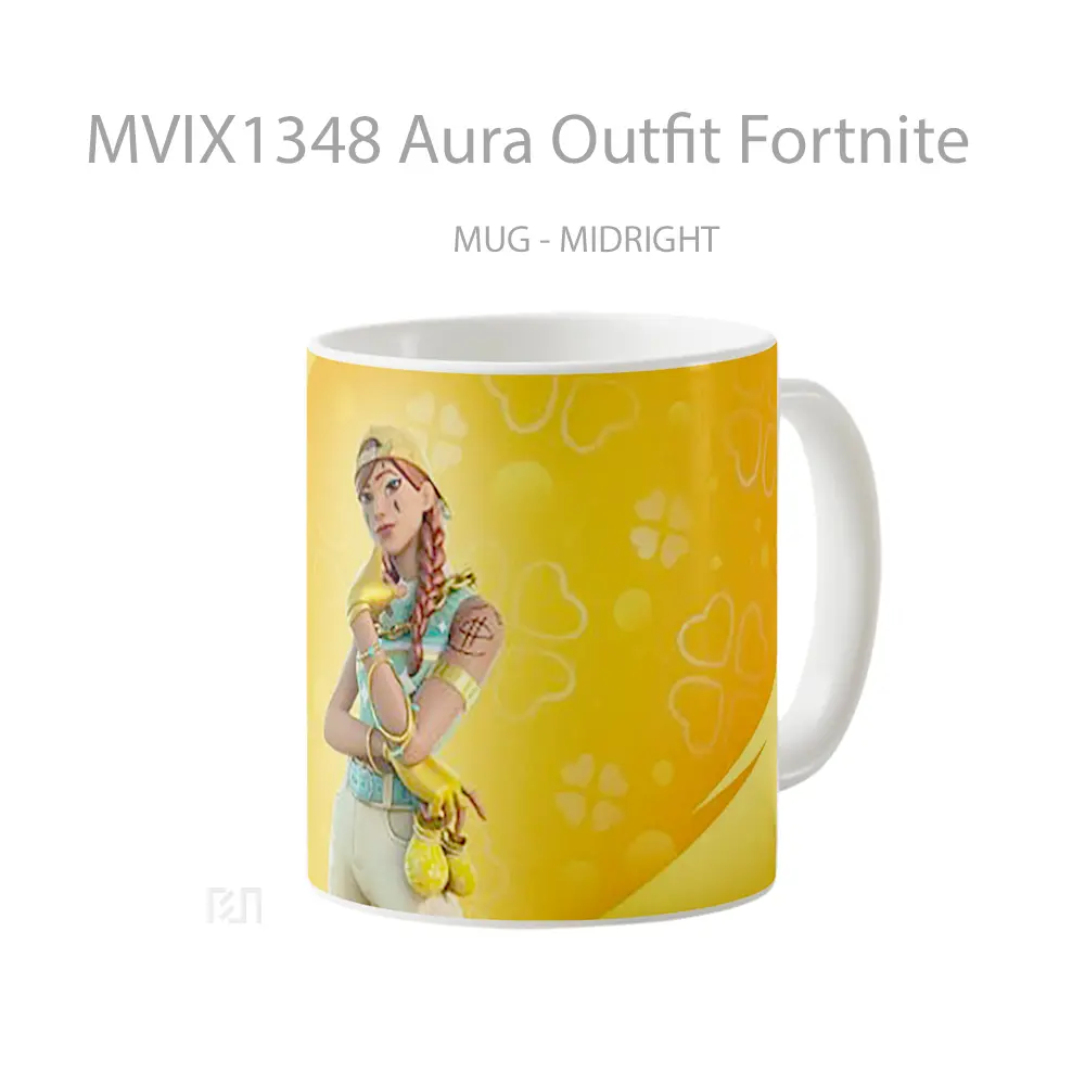 Mug Aura Outfit Fortnite Cangkir Gamer - All-side / Desain